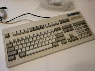 Compunet 2000 Vintage Keyboard And Phone Rare Mechanical