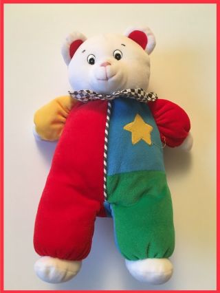 Vintage Eden Clown Baby Bear Musical Primary Colors Collar Indonesia Rare
