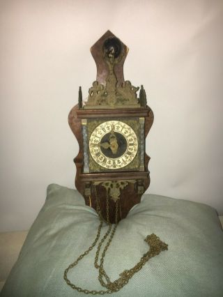 Antique Wall Clock Made In Germany Franz Hermle Sohn Atlas