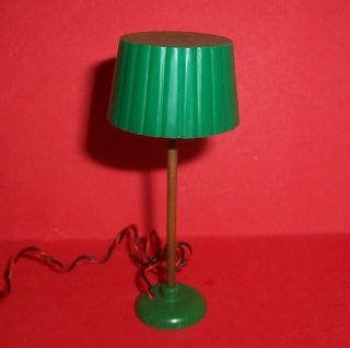 Vintage Dolls House Triang Spot - On 16th Lundby Scale Floor Lamp - Green Rare
