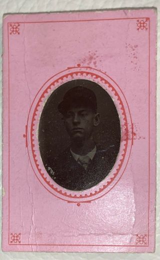Antique Civil War Named Union Young Boy Soldier Tintype Photo Minnesota