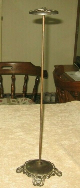 Antique 21 " Cast Iron Victorian Millinery Hat Stand Counter Store Display