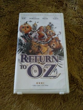 Return To Oz (vhs,  1999,  Full Frame Anniversary Edition) Rare Oop W/ Postcard