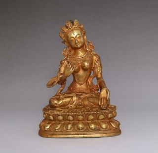 Old Rare Chinese Copper Statue Virapaksa Buddha (e160)