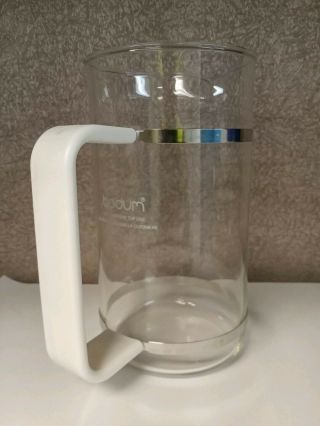 Bodum French Press Replacement Glass - Large Size - White Handle Rare