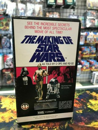 Rare The Making Of Star Wars 1977 Magnetic Video Vhs Tape