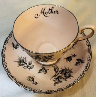 Vintage Tuscan Fine English Bone China Made In England Tea Cup Saucer Pink