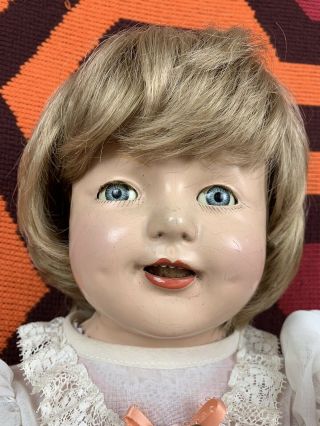 Antique Composition Cloth Baby Doll 25” Voice Box Sleep Eyes 2