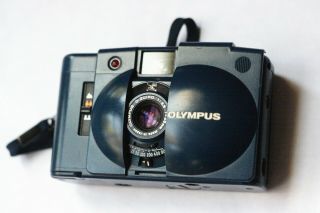 Rare Olympus Xa2 Blue 35mm Film Camera Fresh Battery Installed