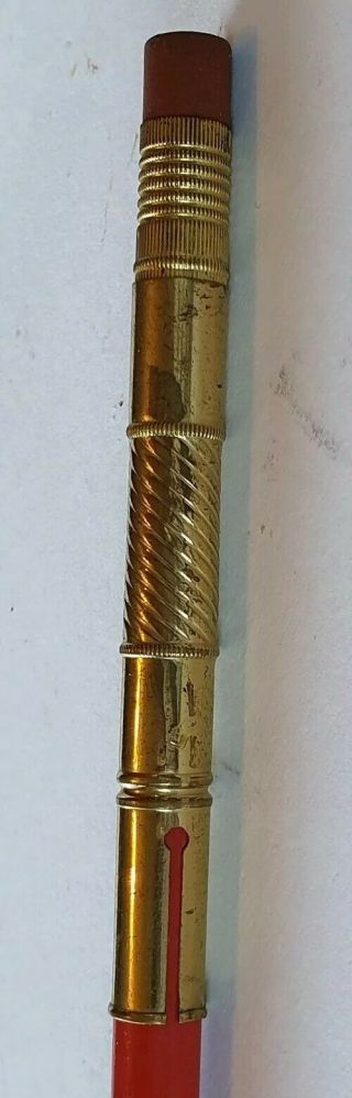 Extremely Rare Vintage/antique German Brass Pencil Topper Extender Eraser Desk