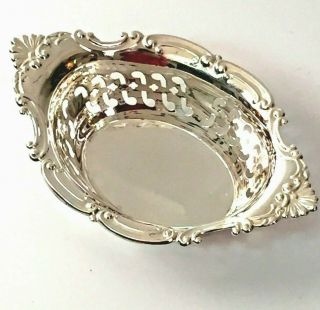 Gorham Sterling Silver Individual Nut Dish Cromwell Pierced Scroll Ornate Shell