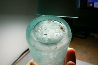 Rare 1800s Antique Hutchinson Aqua Blue Glass B.  P.  A.  Soda Bottle BALTO,  MD 3