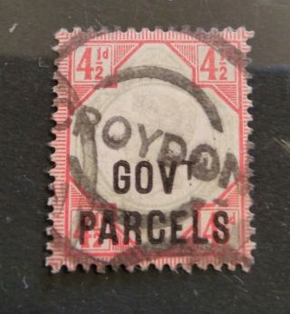 Gb Qv 1892 Rare 4 1/2d Govt Parcels