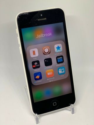Apple Iphone 5c White 32gb Jailbroken Ios 10.  3.  3 Rare Auto Jailbreak