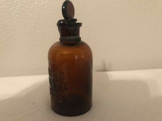 Antique Medical Apothecary Pharmacy Bottle Silver Nitrate AgNo3 Pat 1883 2