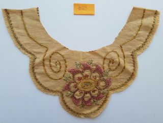 Vintage Embroidered Collar Art Deco Trim Edging Applique Salvage Costume A41 2
