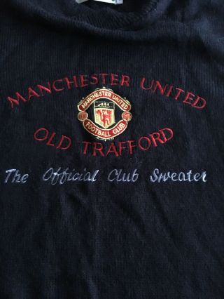 Very Rare Vintage Manchester United Old Trafford Jumper Official Sweater