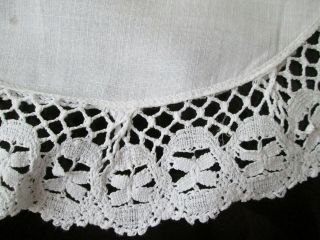Vintage Cotton & Crochet Lace Table Centre Doily - White - 30 cm 3