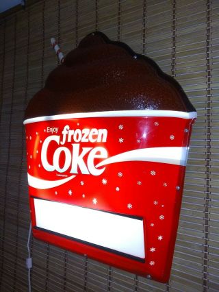 Vintage Coca Cola Frozen Coke Light Up Sign Rare Only One On Ebay Period