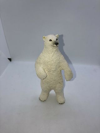 Rare Htf Vtg Safari Ltd 1990 Standing Polar Bear Plastic Figure 1990 7”