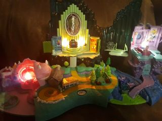 Vtg Wizard Of Oz Emerald City Polly Pocket Playset Mattel Rare Lights Lollipop