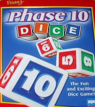 2001 Phase 10 Dice Game Fundex 100 Complete Rare Oop