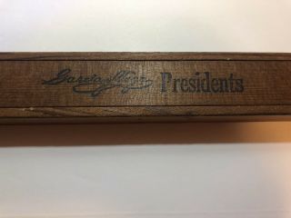 Rare Vintage 9 " Single Garcia Y Vega Presidents Wooden Cigar Box With Gv Cigar