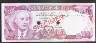 Afghanistan 100 Afghani Banknote " Specimen " Pick 50 @@ Rare @@