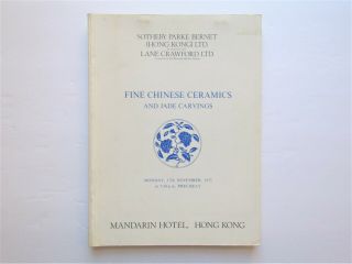 Fine Chinese Ceramics Sotheby Parke Bernet (hong Kong) Lane Crawford 17 Nov 1975