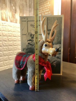 Vtg 15” Raikes Twinkles Wood Deer Reindeer W/ Box Purchase Receipt