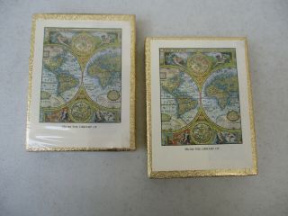 Bookplate Atlas Antique Map Vintage Antioch Publishing Ex Libris Label