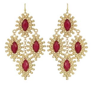 Kendra Scott Rare Vintage Pink Jade Febe Earrings In Gold.  Htf