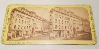 Antique Lovejoy Chicago Fire Stereoview Crosby 