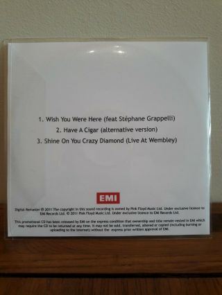 Pink Floyd - Radio Sampler Volume 2,  Very Rare (CD EMI Promo Disc 2011). 2