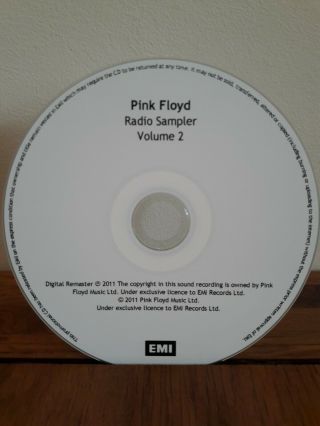 Pink Floyd - Radio Sampler Volume 2,  Very Rare (CD EMI Promo Disc 2011). 3