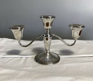 Vintage Rogers Co.  Weighted Sterling Silver Candelabra Candle Holder