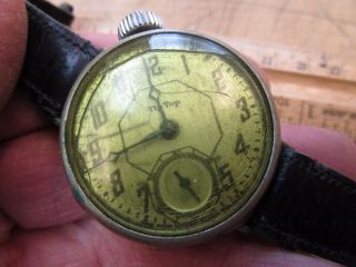 ANTIQUE TIP TOP WRISTWATCH TRANSITIONAL TRENCH WATCH HAVEN LUG WIRE,  Repair 2