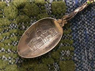 sterling silver,  enamel souvenir spoon - DENVER COLORADO State Capitol 2