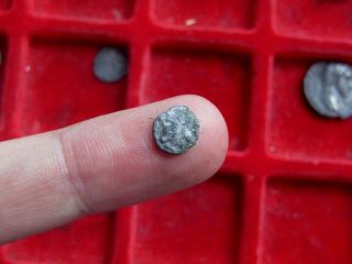 Rare Iceni Mini Stick Horse Plated Silver Half Unit Celtic Coin