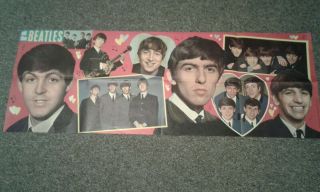 Rare 1963 All The Beatles Giant Poster By George Newnes London