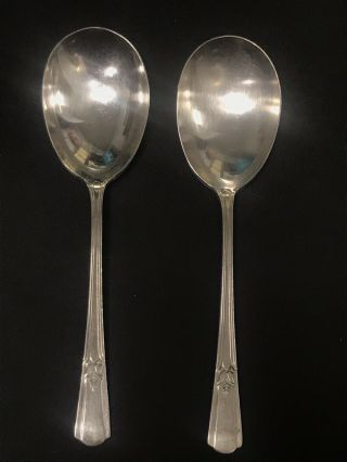 Wm Rogers Mfg Co 1939 Sovereign Silver Plate Aa Is Large Serving Spoons