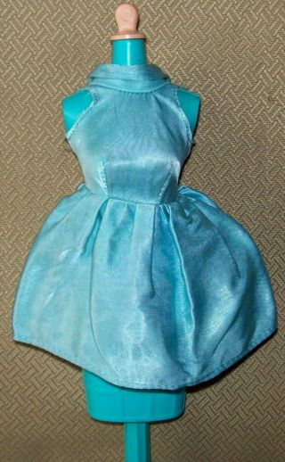 Vintage Very Rare Blue Satin Party Dress Sears Glamour Group 1510see Description