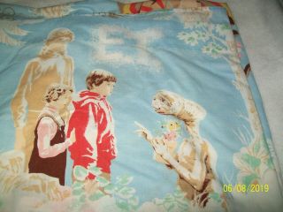 Vintage 1982 E.  T.  Extra Terrestrial Twin Flat Bed Sheet Universal Studios