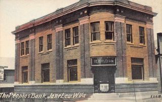 Wv - Rare 1910’s The Peoples Bank At Jane Lew,  West Virginia - Lewis County