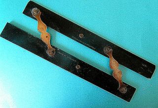 Antique Navigation Parallel Beam Tool.  Brass Hinges,  London Majker.  9 Inch Long