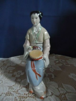 Chinese Porcelain Musical Lady Figurine