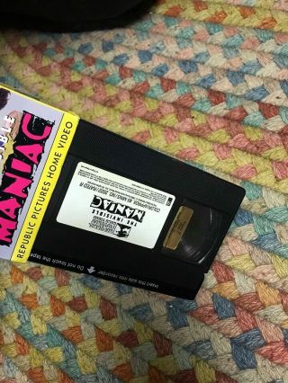 THE INVISIBLE MANIAC HORROR SOV SLASHER RARE OOP VHS BIG BOX SLIP 2