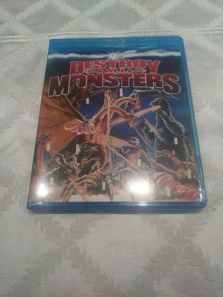 Destroy All Monsters Blu - Ray Godzilla,  King Ghidora,  Mothra,  Rodan Rare Oop