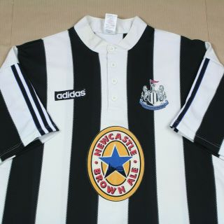 Newcastle United 1995 1996 Home Shirt Rare Brown Ale Classic (l)