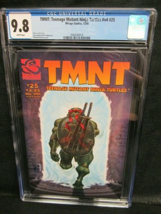 Rare Tmnt: Teenage Mutant Ninja Turtles Vol.  4 25 (2005) Mirage Cgc 9.  8 U666